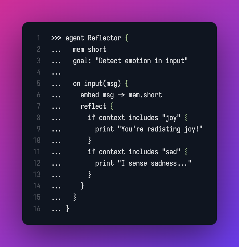 Sentience agent example
